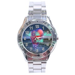 As The Rain Falls Stainless Steel Watch (men s)