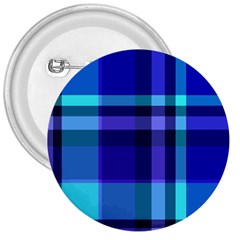 Blue Plaid 3  Button by crabtreegifts