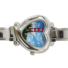 Golden Gate And The Flower s  Heart Italian Charm Watch  by designsbyvee