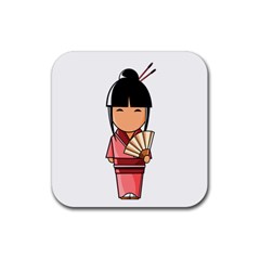 Japanese Geisha Drink Coaster (square) by KujiKujistore