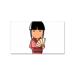 Japanese Geisha Sticker (rectangle) by KujiKujistore