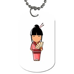 Japanese Geisha Dog Tag (two Sided)  by KujiKujistore