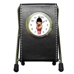 Japanese Geisha Stationery Holder Clock