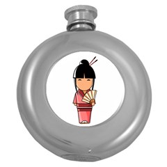 Japanese Geisha Hip Flask (round)