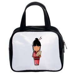 Japanese Geisha Classic Handbag (two Sides) by KujiKujistore