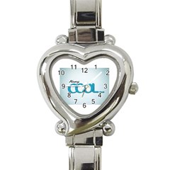 Cool Designs Store Heart Italian Charm Watch  by CoolDesignsStore