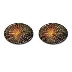 Starburst Flower Cufflinks (oval) by designsbyvee