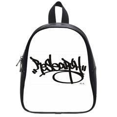 Rdlx Handstyle - Black Print School Bag (small) by ResearchDeluxe