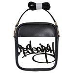 RDLX Handstyle - Black Print Girl s Sling Bag Front