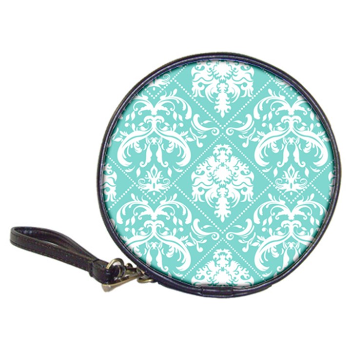 Tiffany Blue and White Damask CD Wallet