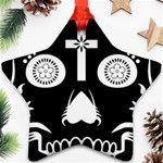 Sugar Skull Star Ornament Front