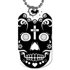 Sugar Skull Dog Tag (one Sided) by asyrum