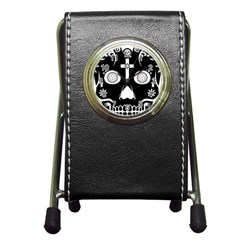 Sugar Skull Stationery Holder Clock