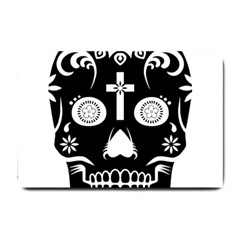 Sugar Skull Small Door Mat by asyrum