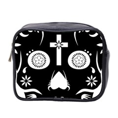 Sugar Skull Mini Travel Toiletry Bag (two Sides) by asyrum