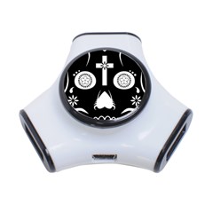 Sugar Skull 3 Port Usb Hub