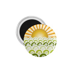 Along The Green Waves 1 75  Button Magnet by tees2go