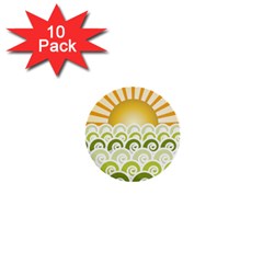 Along The Green Waves 1  Mini Button (10 Pack) by tees2go