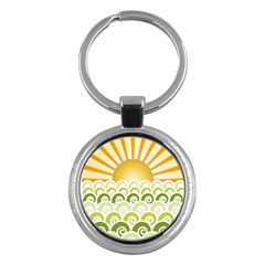 Along The Green Waves Key Chain (round) by tees2go