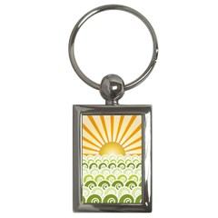 Along The Green Waves Key Chain (rectangle) by tees2go