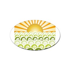 Along The Green Waves Sticker (oval) by tees2go