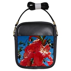 Abeautiful Coral Gladioli  Girl s Sling Bag by designsbyvee