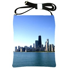 Chicago Skyline Shoulder Sling Bag by canvasngiftshop