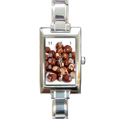 Hazelnuts Rectangular Italian Charm Watch by hlehnerer