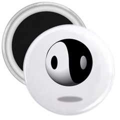 Yin Yang 3  Button Magnet by hlehnerer