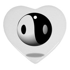 Yin Yang Heart Ornament by hlehnerer