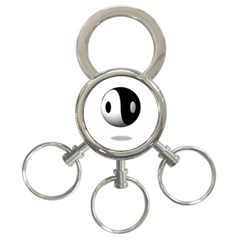 Yin Yang 3-ring Key Chain