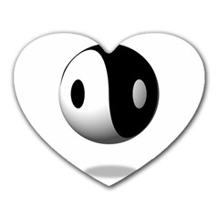 Yin Yang Mouse Pad (heart) by hlehnerer