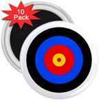 Target 3  Button Magnet (10 pack) Front