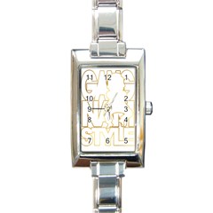 Gangnam Style Rectangular Italian Charm Watch by avdesigns