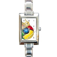 Chrome King Rectangular Italian Charm Watch by Chrome