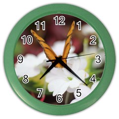 Butterfly 159 Wall Clock (color) by pictureperfectphotography