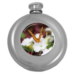 Butterfly 159 Hip Flask (round) by pictureperfectphotography