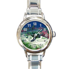 Sea Turtle Round Italian Charm Watch