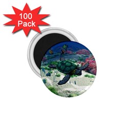 Sea Turtle 1 75  Magnet (100 Pack)  by gatterwe