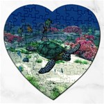 Sea Turtle Jigsaw Puzzle (Heart) Front