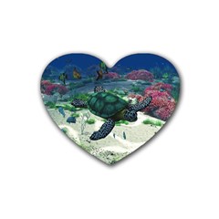 Sea Turtle Heart Coaster (4 Pack) by gatterwe