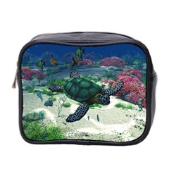 Sea Turtle Mini Travel Toiletry Bag (two Sides) by gatterwe