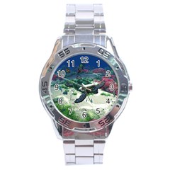 Sea Turtle Stainless Steel Watch (men s)