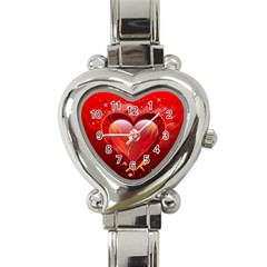 Heart Heart Italian Charm Watch  by EnjoymentArt