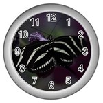 Butterfly 059 001 Wall Clock (Silver) Front