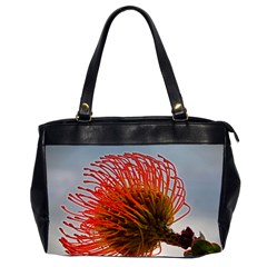 Pincushion Flower,s Oversize Office Handbag (two Sides)