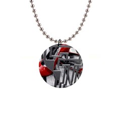 Tt Red Heels Button Necklace