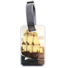 French Warship Luggage Tag (two Sides) by gatterwe