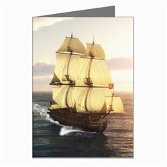 French Warship Greeting Card (8 Pack)