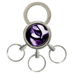 Purple M 3-ring Key Chain by dray6389